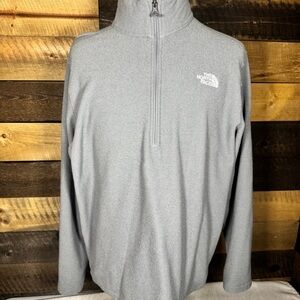 The North Face Light Gray Half-Zip Fleece